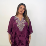 Dark purple silk jalabiya RITU7008