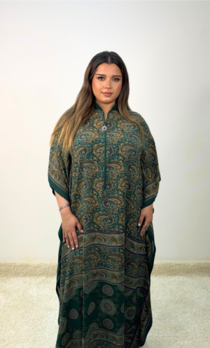 Green silk jalabiya JL0953-U37B