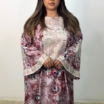 Maroon cotton jalabiya VRF10773