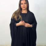 Black bisht abaya BSHT013-C3