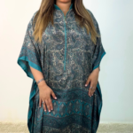 Blue silk jalabiya JL0953-U37B