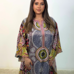 Colorful silk jalabiya JL0953-U29L2
