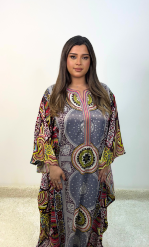 Colorful silk jalabiya JL0953-U29L2