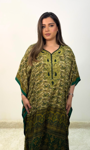 Dark green silk jalabiya JL0953-U54Y5