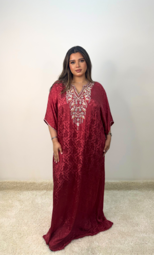 Red silk jalabiya RITU6970