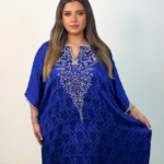 Navy blue silk jalabiya RITU6975