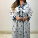 White cotton jalabiya JL1818-Q